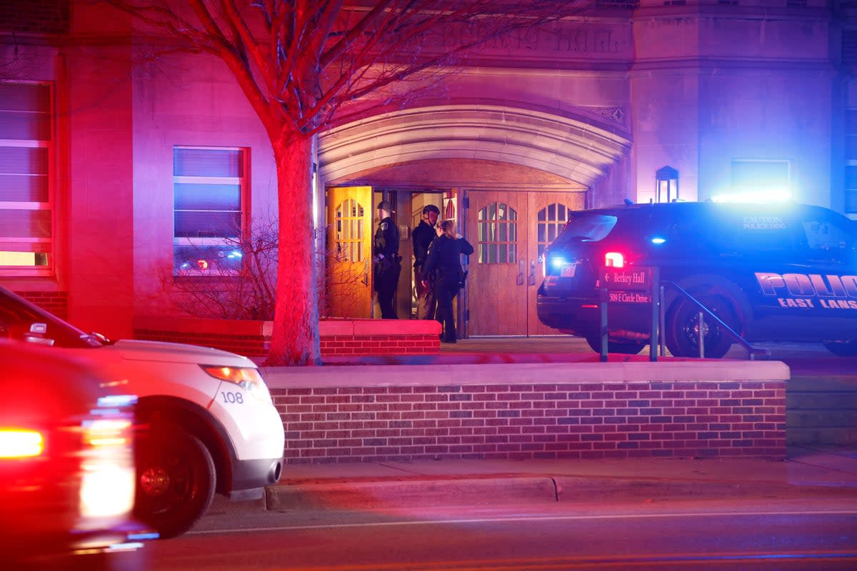 Michigan State Shooting (Copyright 2023 The Associated Press. All rights reserved.)