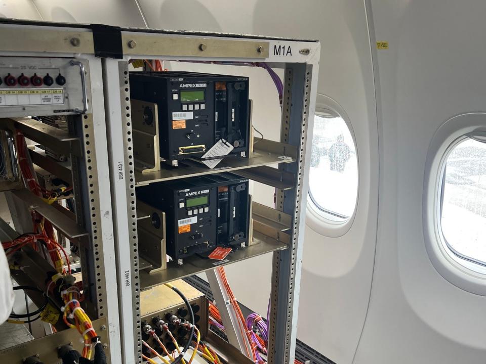 Equipment onboard the 737 MAX 10 on the Paris Airshow.