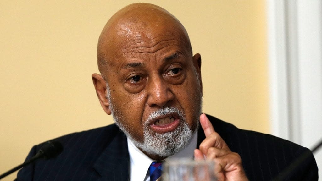 In this 2014 photo, longtime Florida Rep. Alcee Hastings, who died early Tuesday at age 84, speaks during a debate at a committee meeting at the U.S. Capitol in Washington, D.C. (Photo by Win McNamee/Getty Images)