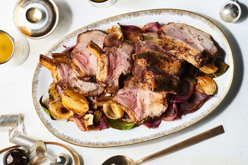 Indian-Spiced Pork Roast with Rosemary and Onions