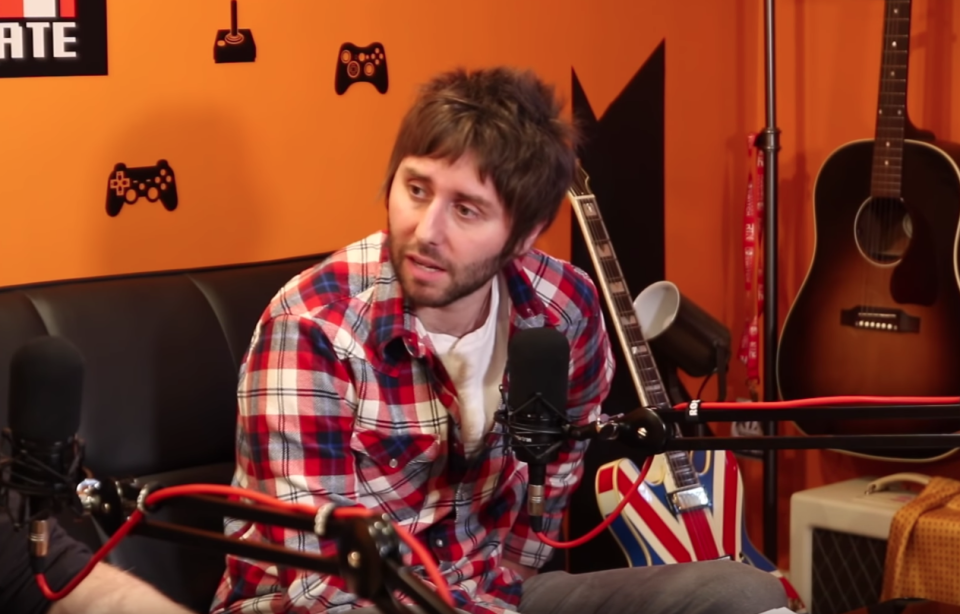 James Buckley recording his podcast ‘Completed It Mate’