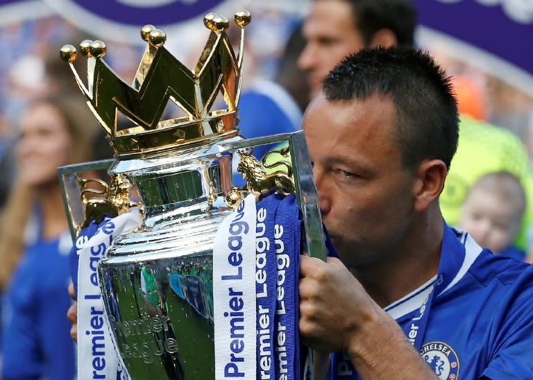 John Terry won multiple Premier League titles with <a class="link " href="https://sports.yahoo.com/soccer/teams/chelsea/" data-i13n="sec:content-canvas;subsec:anchor_text;elm:context_link" data-ylk="slk:Chelsea;sec:content-canvas;subsec:anchor_text;elm:context_link;itc:0">Chelsea</a> (Ian KINGTON)