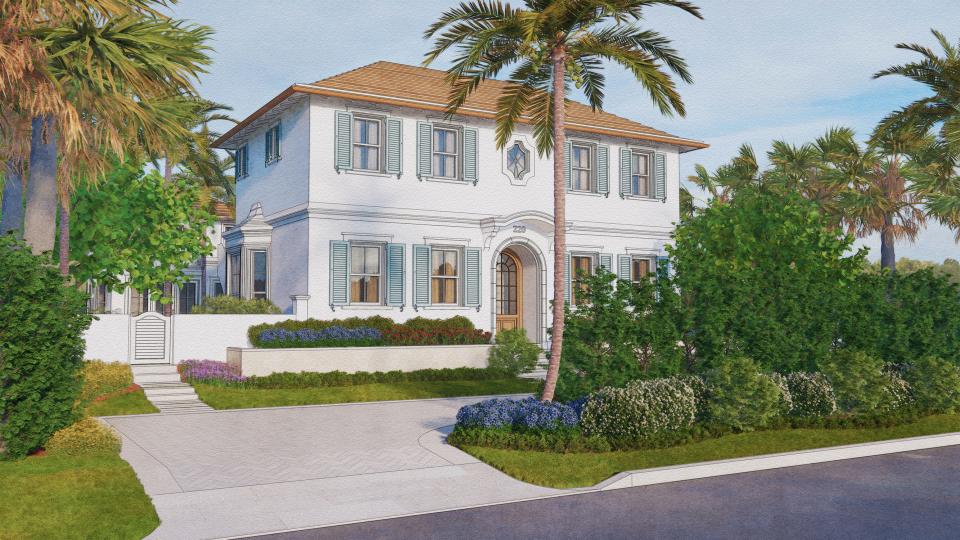 The Palm Beach Architectural Commission has approved the design of this house, with some requested refinements, at 220 Arabian Road, a lot owned by an entity controlled by Robert Frisbie Sr., a principal of developer Frisbie Group.