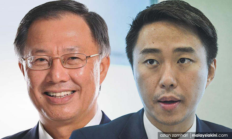 Tebrau MP Steven Choong (left) and Julau MP Larry Sng