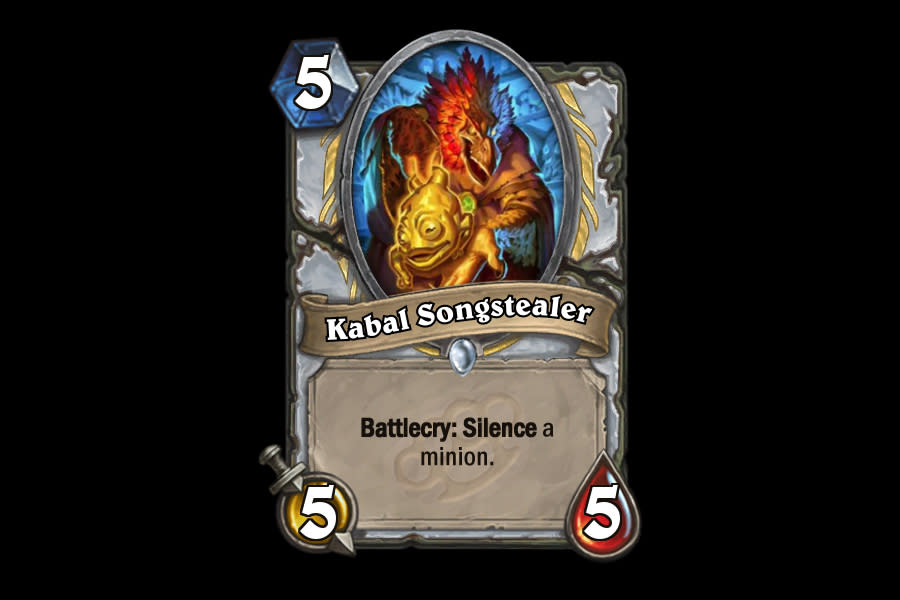 <p>Spellbreaker is a pretty solid card for its value, but rarely sees more than one copy in decks. Kabal Songstealer will likely fill a similar role. Priests have a tough time filling the five mana minion slot, so Songstealer will likely find a home there. </p>