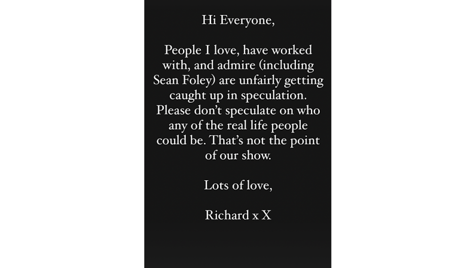 Richard Gadd's Instagram statement