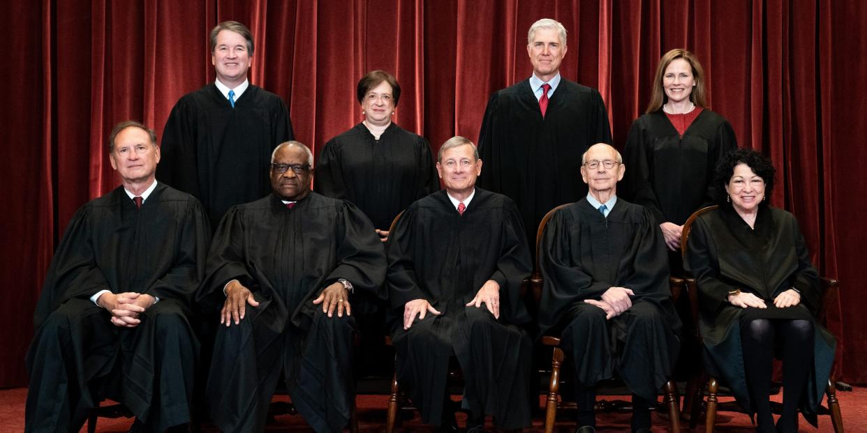 The nine supreme court justices