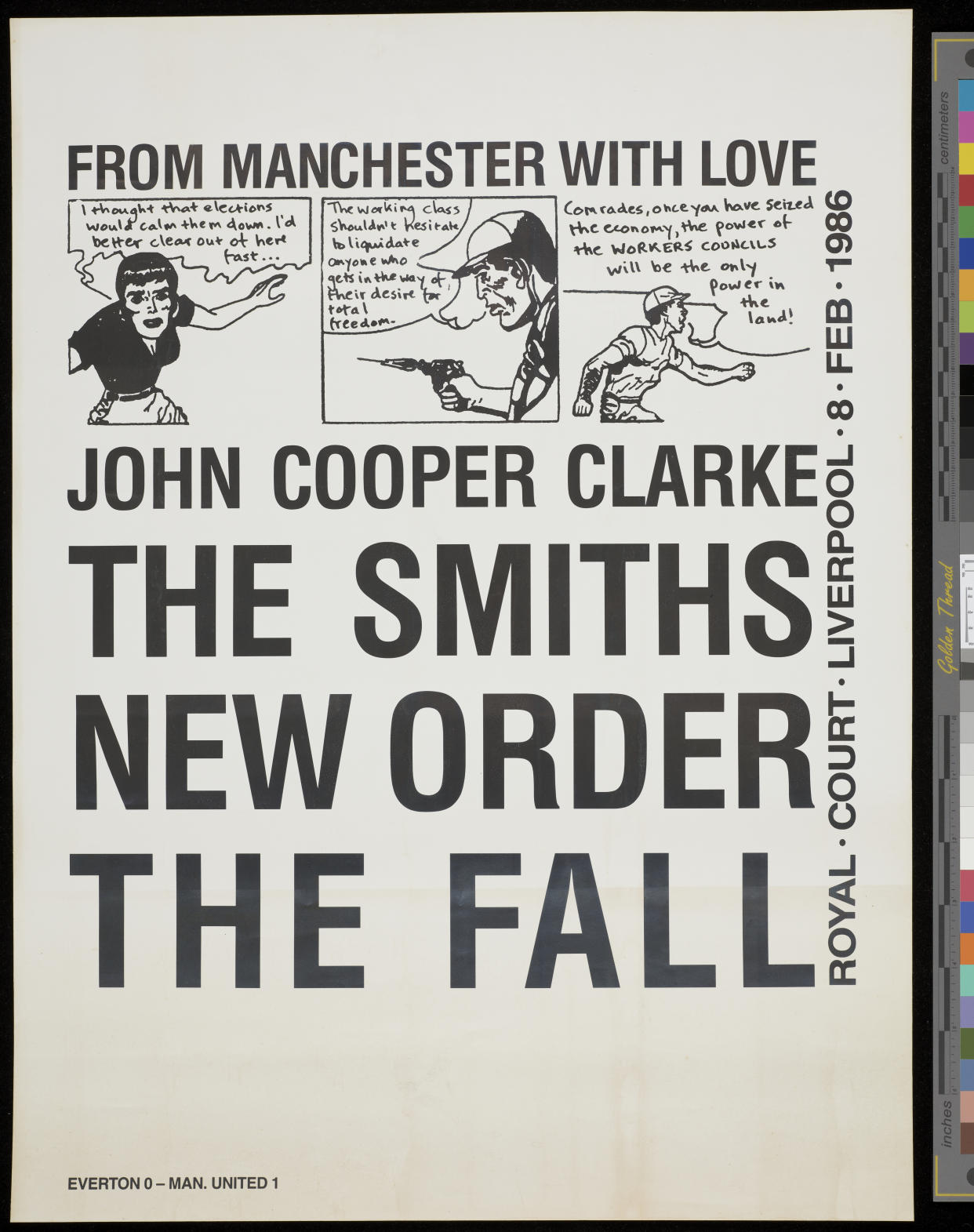 From Manchester With Love poster designed in 1986 (The University of Manchester/PA)