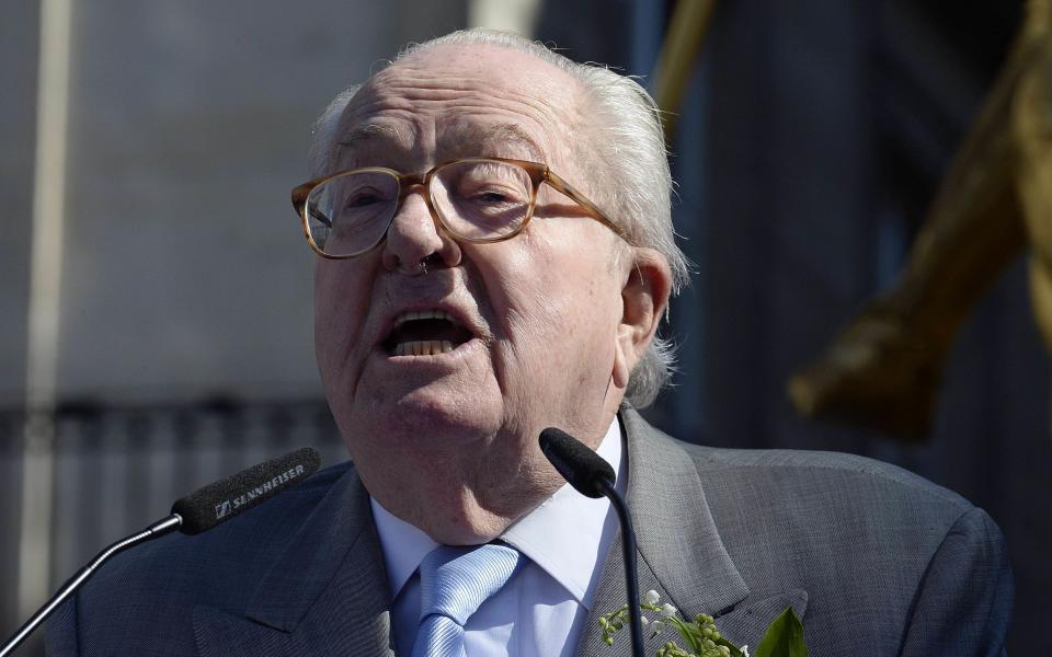 France's far-right Front National (FN) party founder and former leader Jean-Marie Le Pen - Credit: AFP