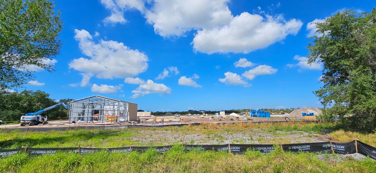 A file photo of crews working on the site of a deep injection well built by Manatee County to inject wastewater from Piney Point underground.