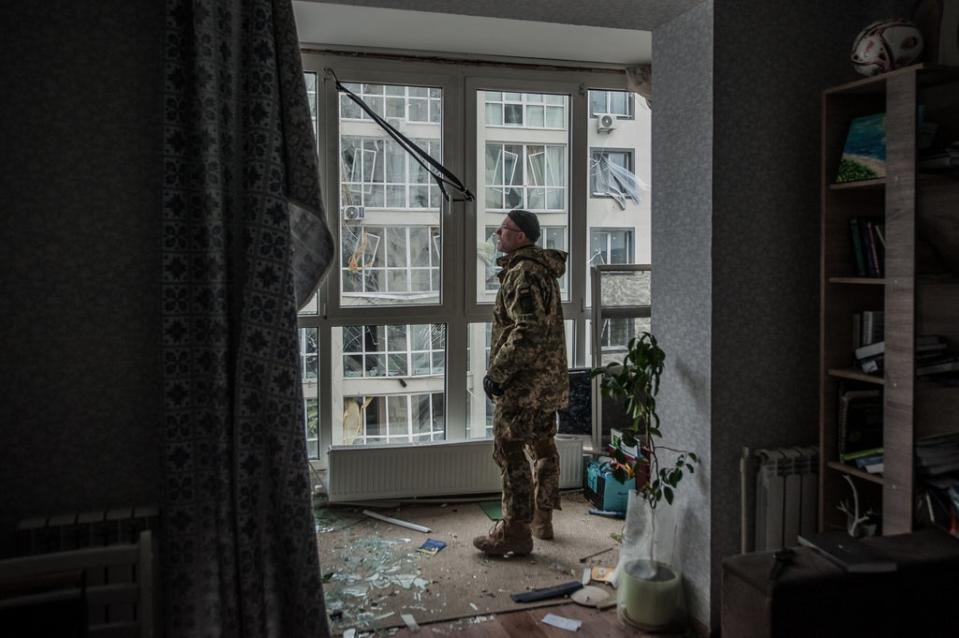 Said Ismagilov, Mufti of Ukrainian Muslims and member of the territorial defense of Kyiv, at his home in an apartment in Bucha, near Kyiv (Alina Smutko)