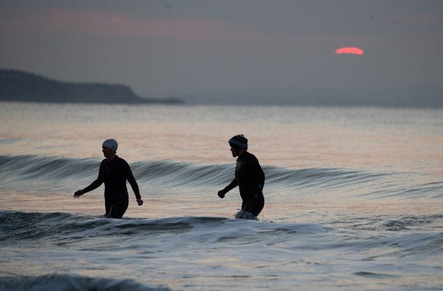 Swimmers in Dorset