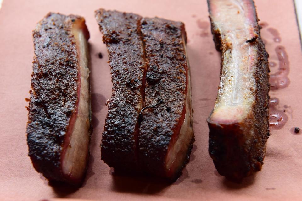 Proteins are super in: Baby Back Ribs at Red White and Que in Kearny.