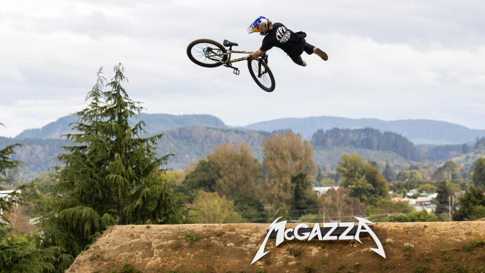  Erik Fedko performs during Slopestyle event Crankworx in Rotorua 