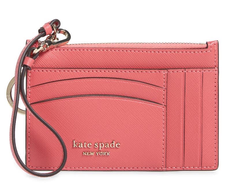 Kate Spade Spencer Leather Wristlet Card Case. Image via Nordstrom.