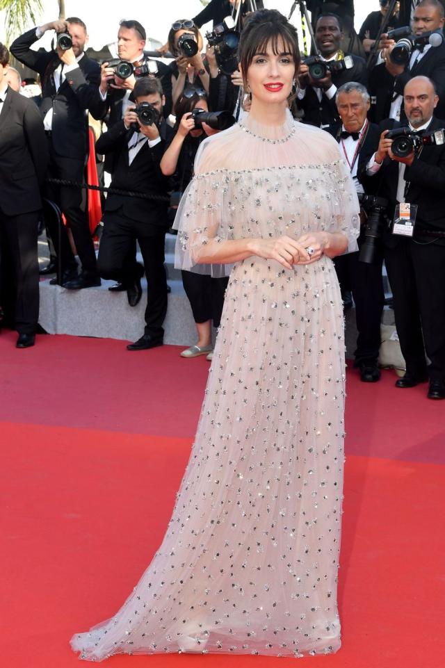 Cindy Bruna wears Kendall Jenner's cutout wedding dress in Cannes