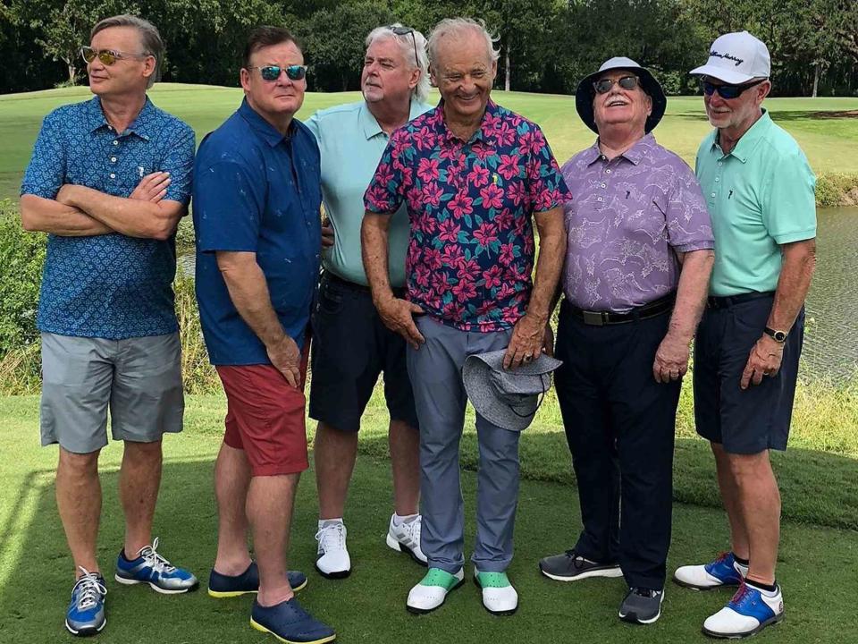 <p>William Murray Golf Instagram</p> Bill Murray with his brothers, Ed, Brian, Andy, John, and Joel. 