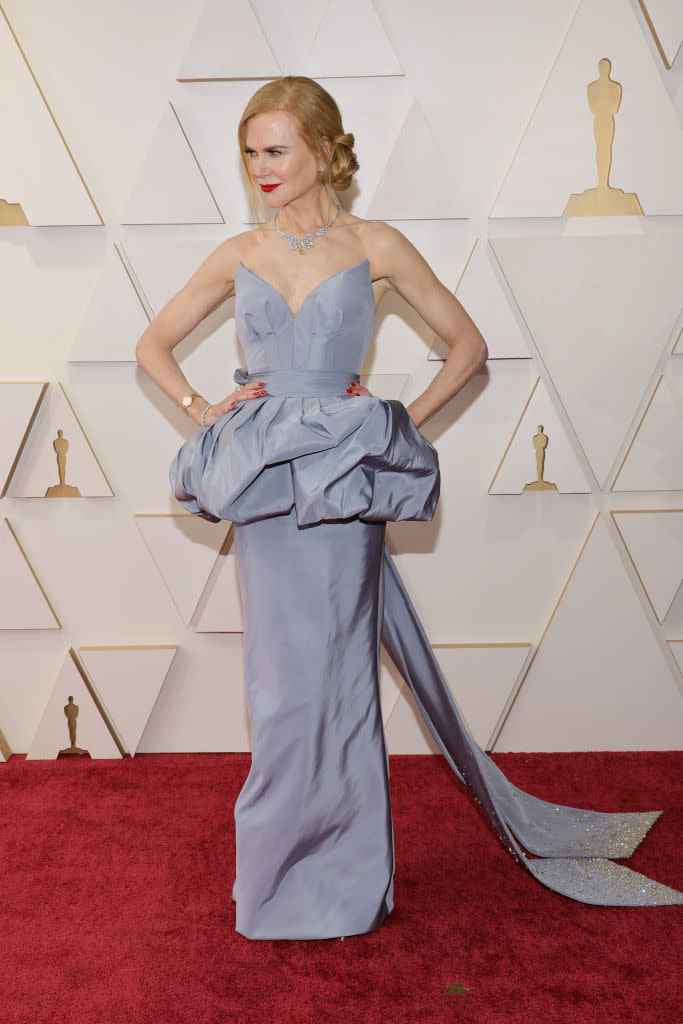 HOLLYWOOD, CALIFORNIA - MARCH 27: Nicole Kidman attends the 94th Annual Academy Awards at Hollywood and Highland on March 27, 2022 in Hollywood, California. (Photo by Mike Coppola/Getty Images)<span class="copyright">Getty Images—2022 Getty Images</span>