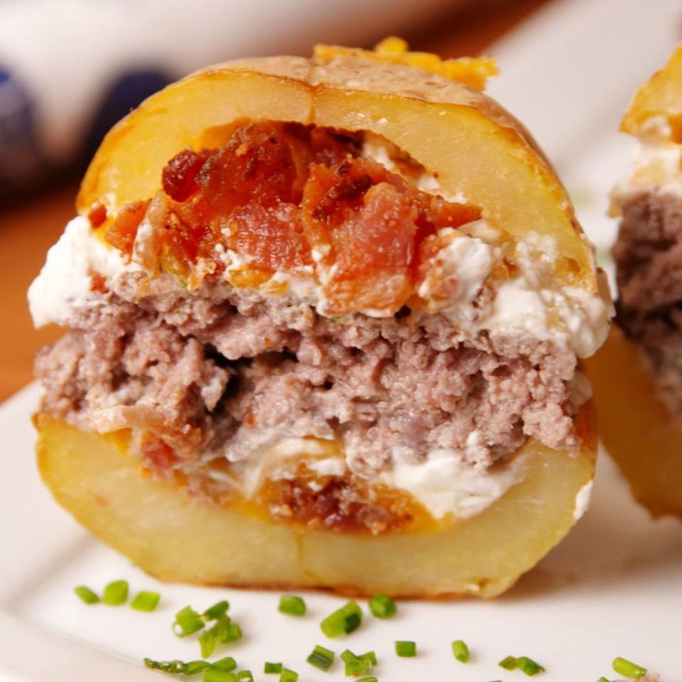 Potato Skin Burgers