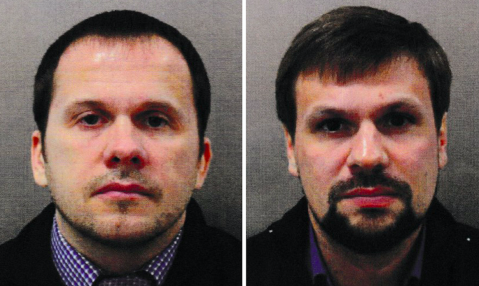 <em>Alexander Petrov (left) and Ruslan Boshirov are the two men alleged to have been behind the March nerve agent poisoning (PA)</em>