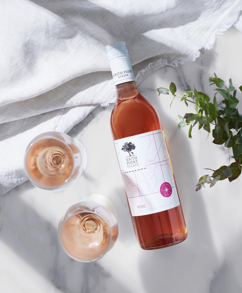 Aldi's South Point Estate Rose 2021 took out gold at the Riverina Wine Show. Photo: Aldi (supplied).