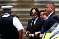 Actors Johnny Depp and Amber Heard at the High Court in London