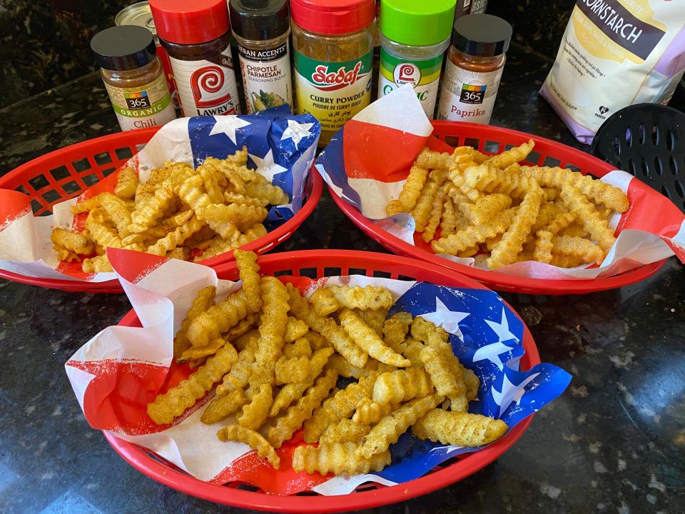 fries and seasonings