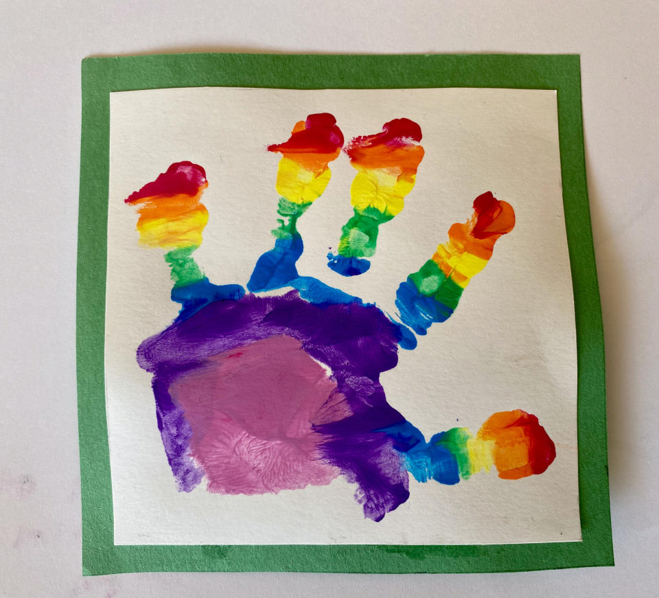 Prince Louis' rainbow handprint poster - a symbol of hope. Duchess of Cambridge