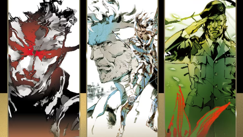 Art shows heroes from three of the Metal Gear games. 