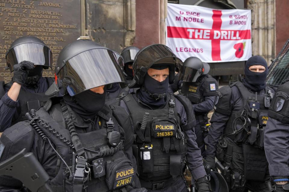 Police detained 16 people following the clashes between fans ahead of the Europa Conference League final  (AP_ESI_Images)