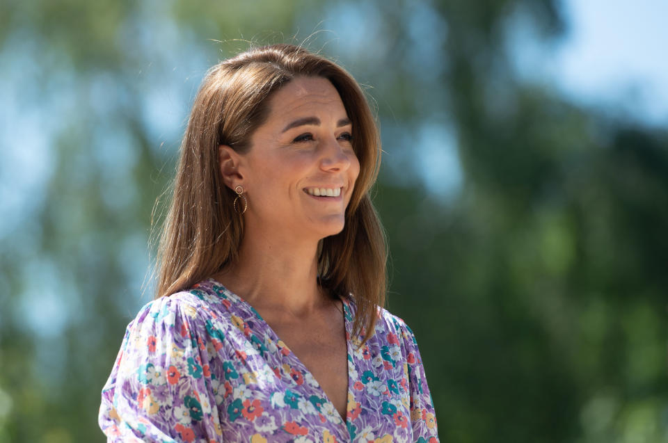 EMBARGOED: No onward transmission before 2100 BST Sat 27/6/2020. Not for publication before 2200 BST Sat 27/6/2020. The Duchess of Cambridge during a visit to The Nook in Framlingham Earl, Norfolk, which is one of the three East Anglia Children's Hospices (EACH).