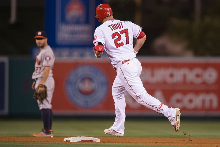 Consider Mike Trout the top catch for Tuesday's DFS lineups