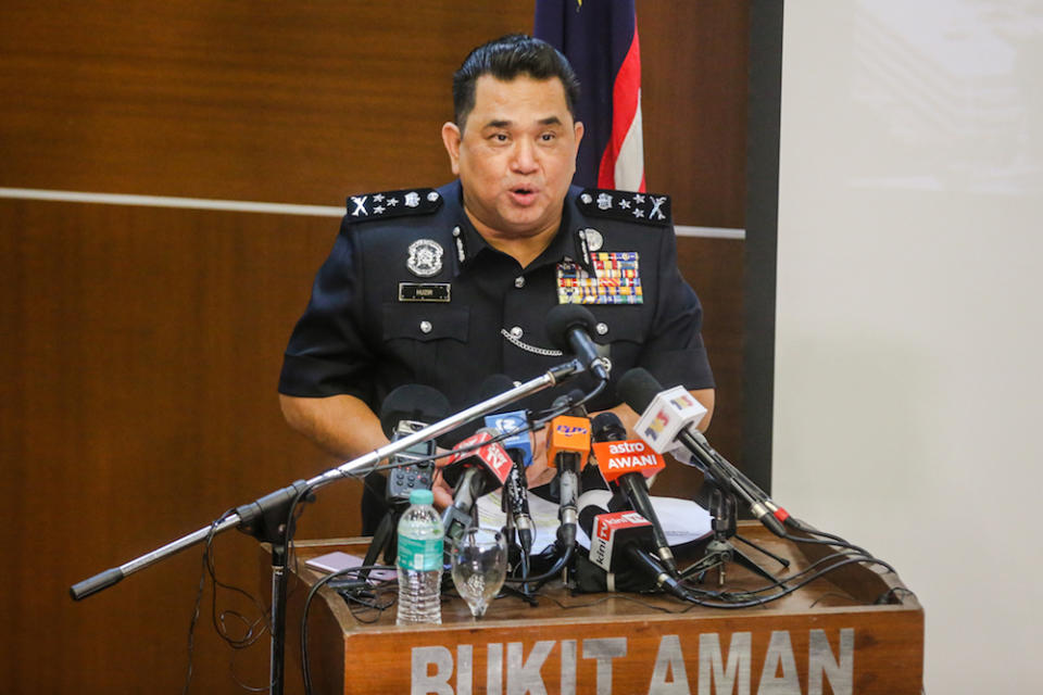 Bukit Aman Criminal Investigation Department director Datuk Huzir Mohamed disclosed today that the investigations were launched into four separate Facebook posts and one WhatsApp exchange. — Picture by Firdaus Latif