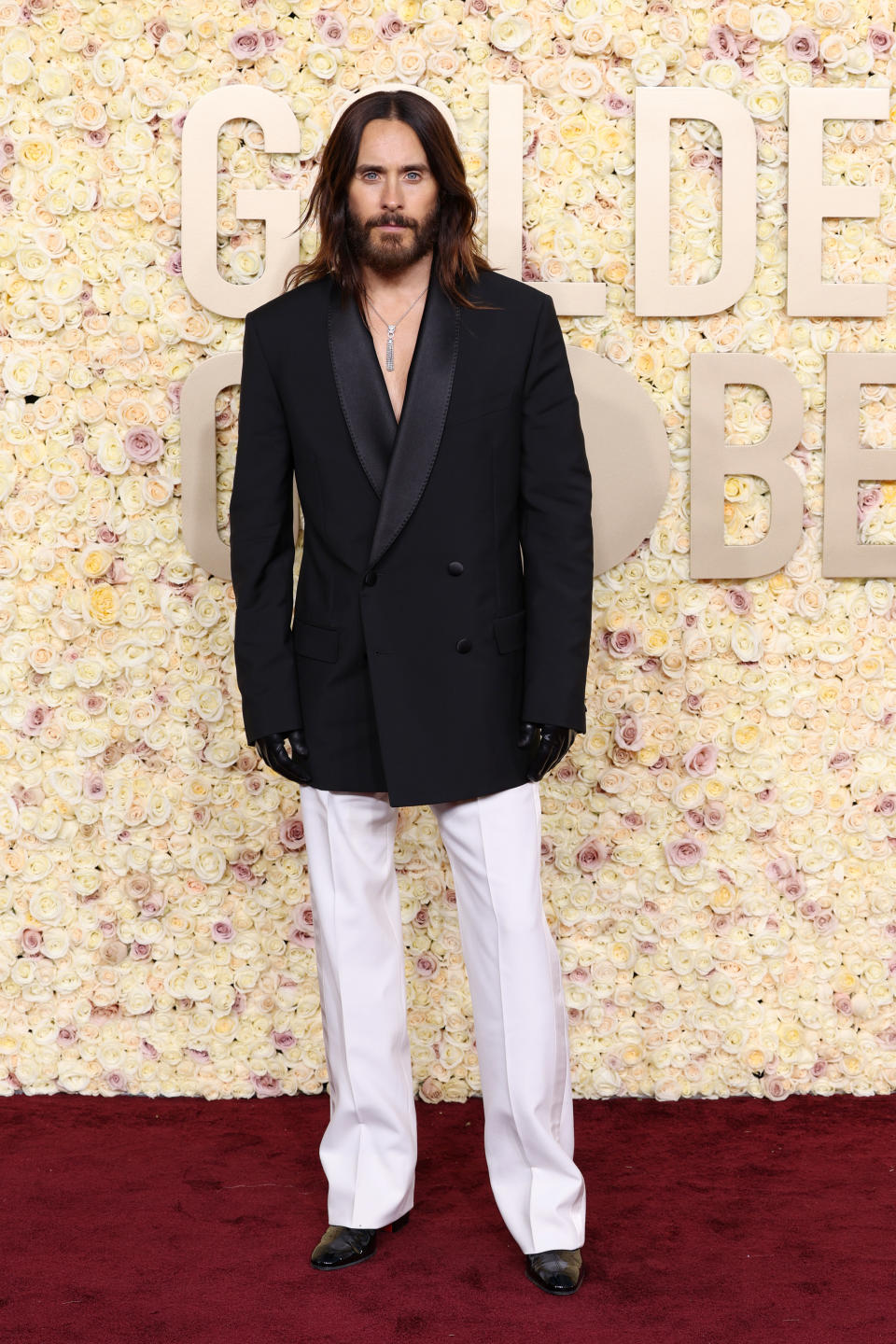 Jared Leto brought his ageless good looks to the Golden Globes. (Image via Getty Images)