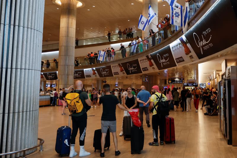 Protest at Ben Gurion International Airport, in Lod