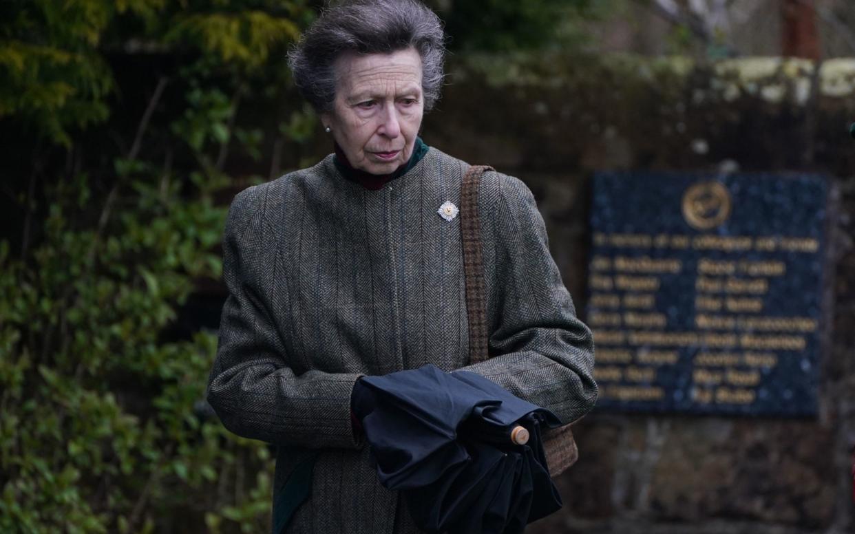 The Princess Royal pays her respects at the Lockerbie Air Disaster Memorial in the Scottish town