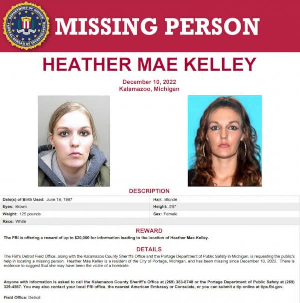 PHOTO: The FBI released a missing person poster for Heather Kelly. (FBI)