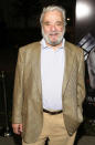 FILE - Stephen Sondheim arrives at the premiere of "Sweeney Todd: The Demon Barber of Fleet Street" in Los Angeles, on Dec. 5, 2007. Sondheim, the songwriter who reshaped the American musical theater in the second half of the 20th century, has died at age 91. Sondheim's death was announced by his Texas-based attorney, Rick Pappas, who told The New York Times the composer died Friday, Nov. 26, 2021, at his home in Roxbury, Conn. (AP Photo/ Matt Sayles, File)