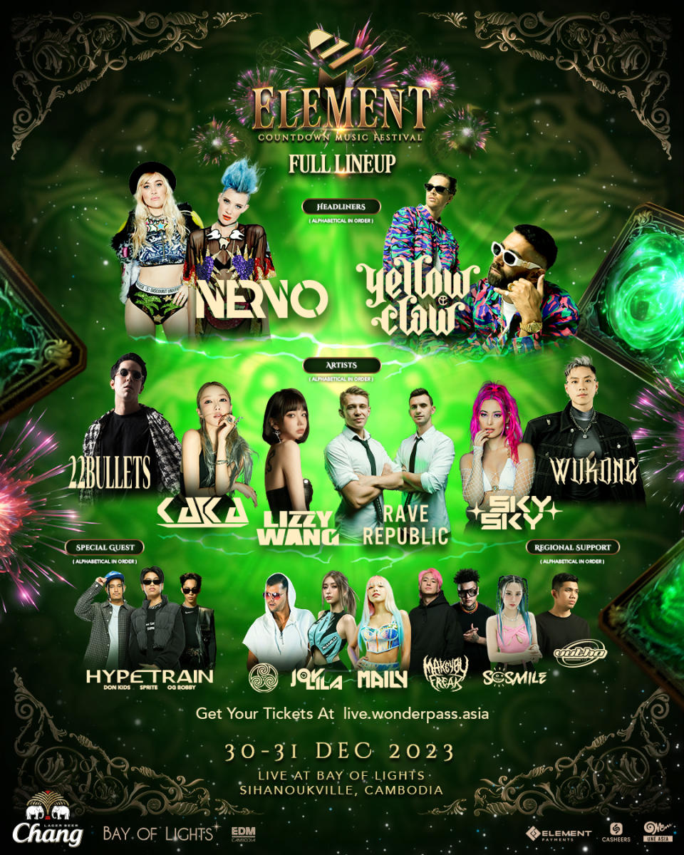 Elements Countdown Music Festival Lineup