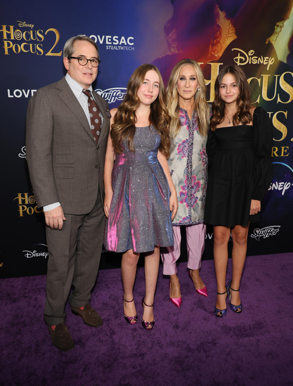 Sarah Jessica Parker and Matthew Broderick and their daughters