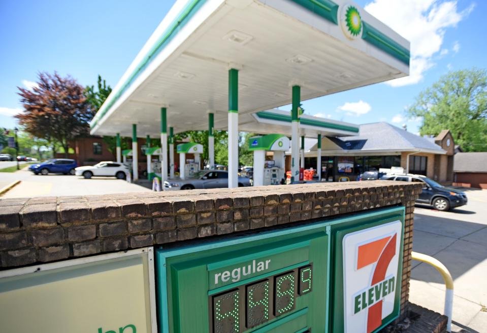 Gas prices reached $4.49 on Tuesday at BP in Lexington.