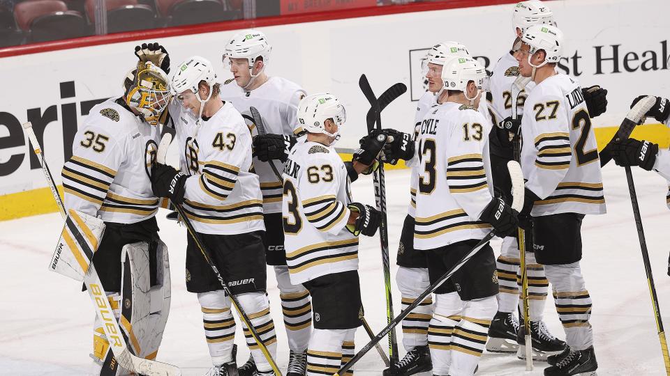 The Bruins are off to a stellar 14-1-3 start. (Eliot J. Schechter/NHLI via Getty Images)