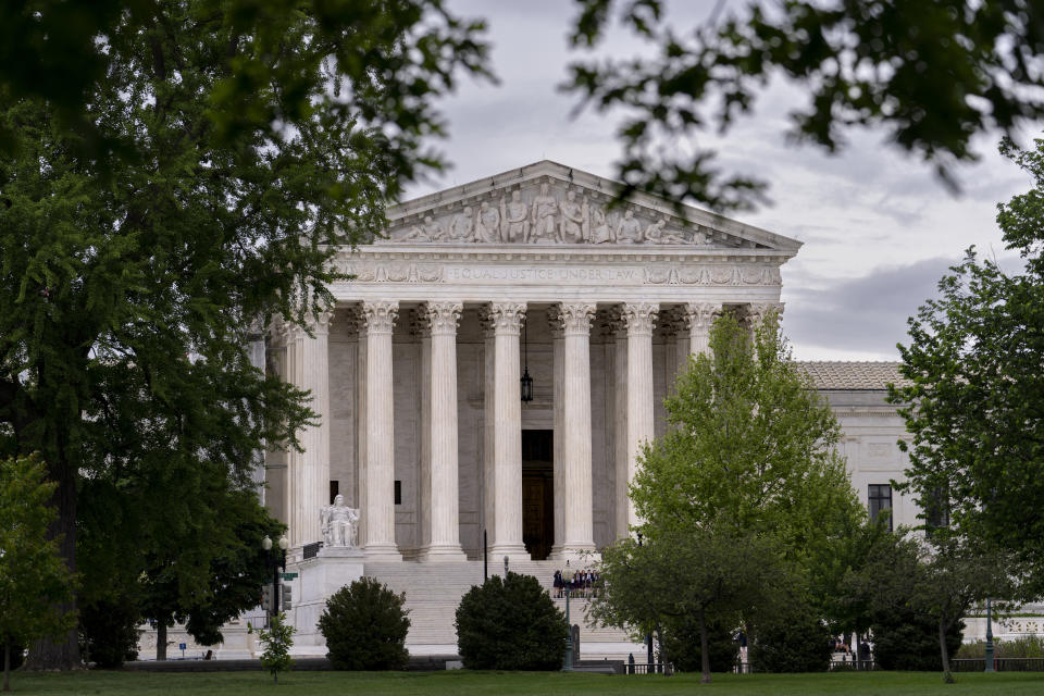 The U.S. Supreme Court is seen on Capitol Hill in Washington, Tuesday, May 2, 2023. (AP Photo/J. Scott Applewhite)