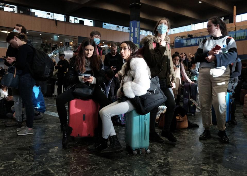 Hundreds of passengers hoping to travel to Glasgow for COP26 by train were left stranded at Euston (PA)