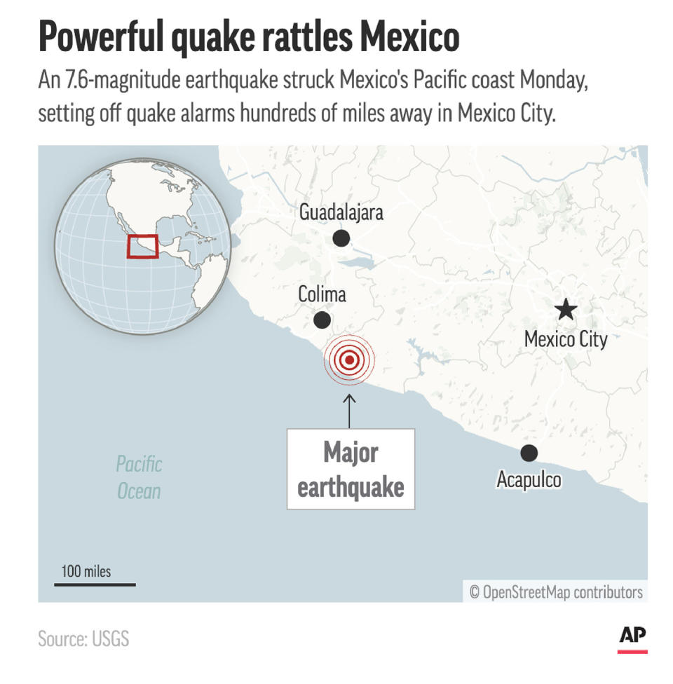 A strong earthquake shook Mexico Monday. (AP Digital Embed)