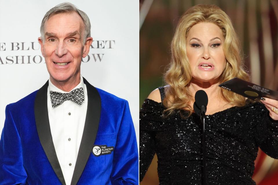 Bill Nye; Jennifer Coolidge at the Golden Globes