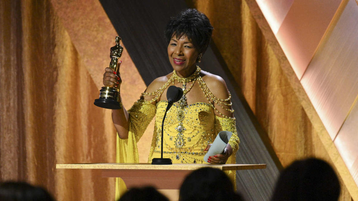 Euzhan Palcy speaks onstage at the Academys 13th Governors Awards held at the Fairmont Century Plaza on November 19, 2022 in Los Angeles, California. (Photo by Gilbert Flores/Variety via Getty Images)