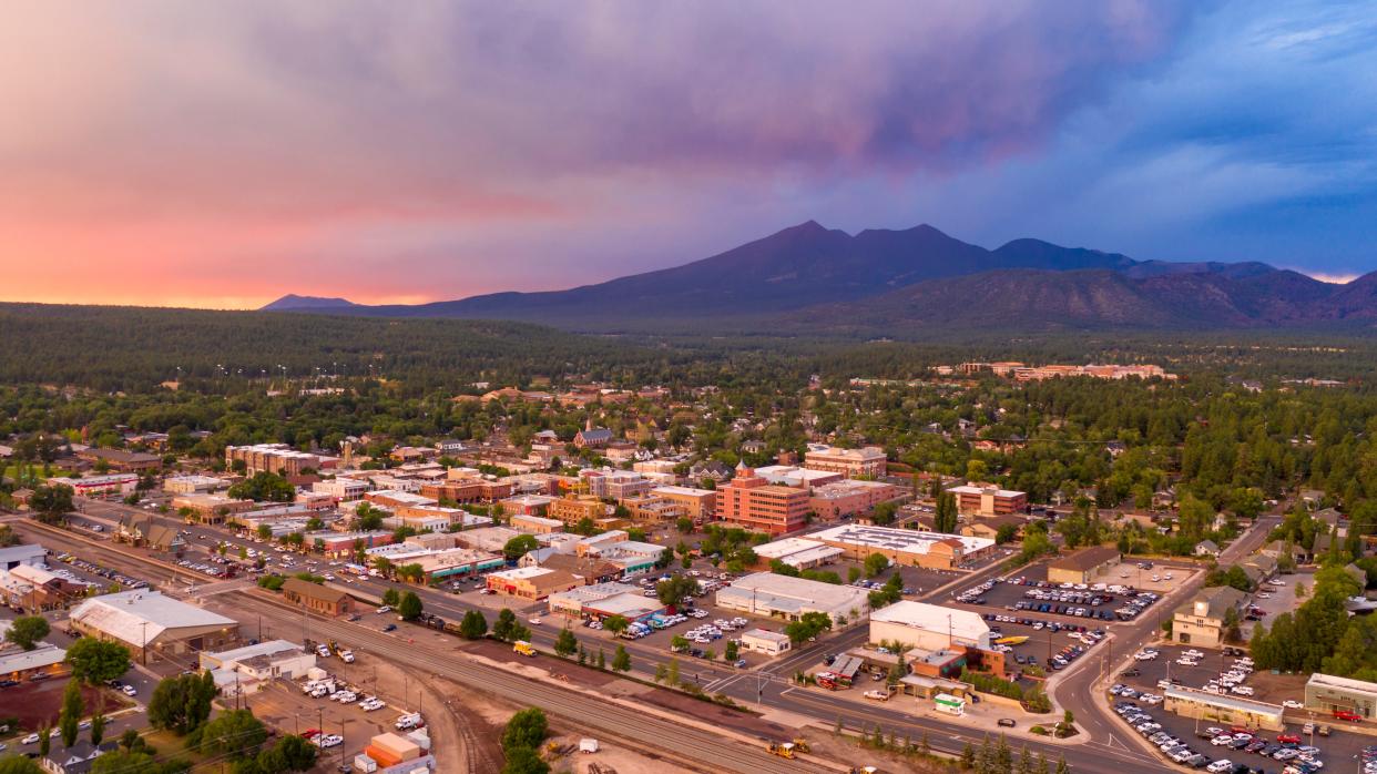 Flagstaff is located about 150 miles from Phoenix in the forests of northern Arizona,
