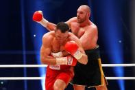 Tyson Fury in action against Wladimir Klitschko during the fight Reuters / Kai Pfaffenbach Livepic