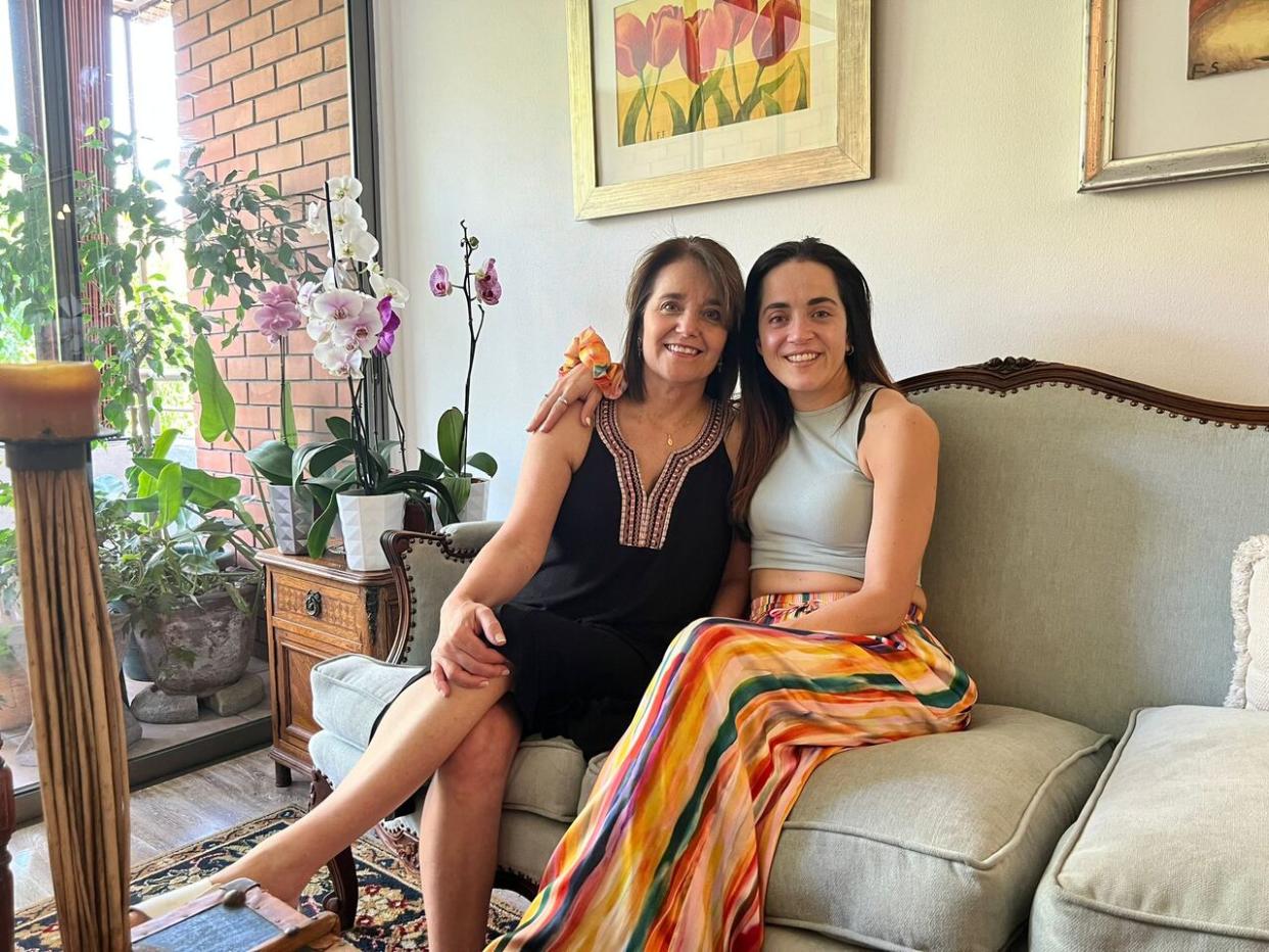 Constanza Safatle, right, and her mother Maria Ferrari Rey. Safatle said she admires her mother for having the courage to build a new life for herself later in life. (Submitted by Constanza Safatle - image credit)